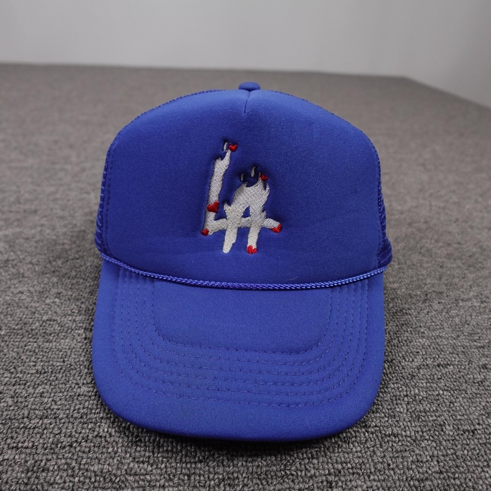 Vintage Los Angeles Dodgers Hat Cap Snap Back One Size Blue MLB Baseball Nissun‎